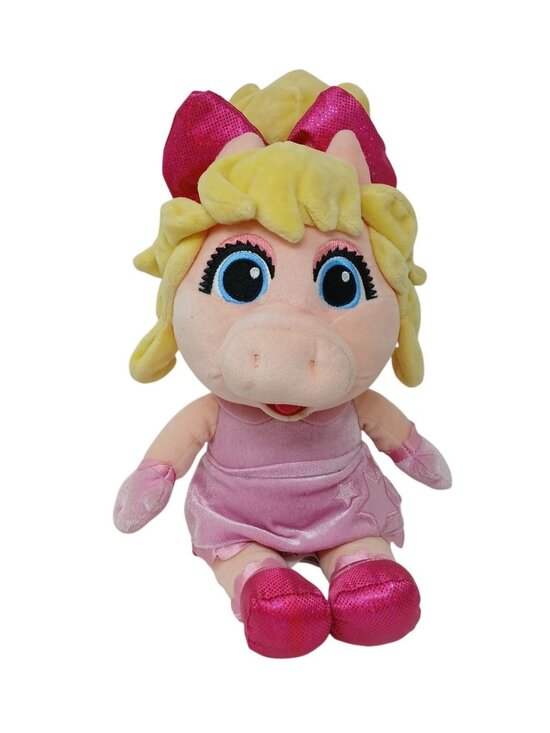 Disney Other - Baby Miss Piggy Plush Doll 15" Disney Store Pink Dress Sparkly Shoes #D-37